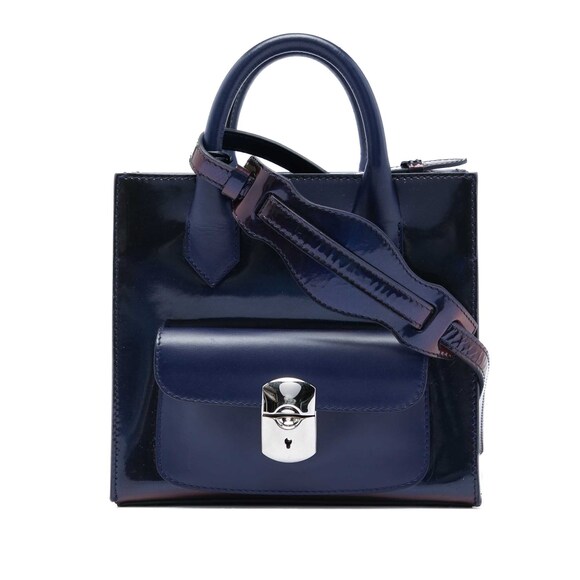 Balenciaga Handbags - Pre-Loved Balenciaga Mini Patent Padlock All Afternoon Satchel